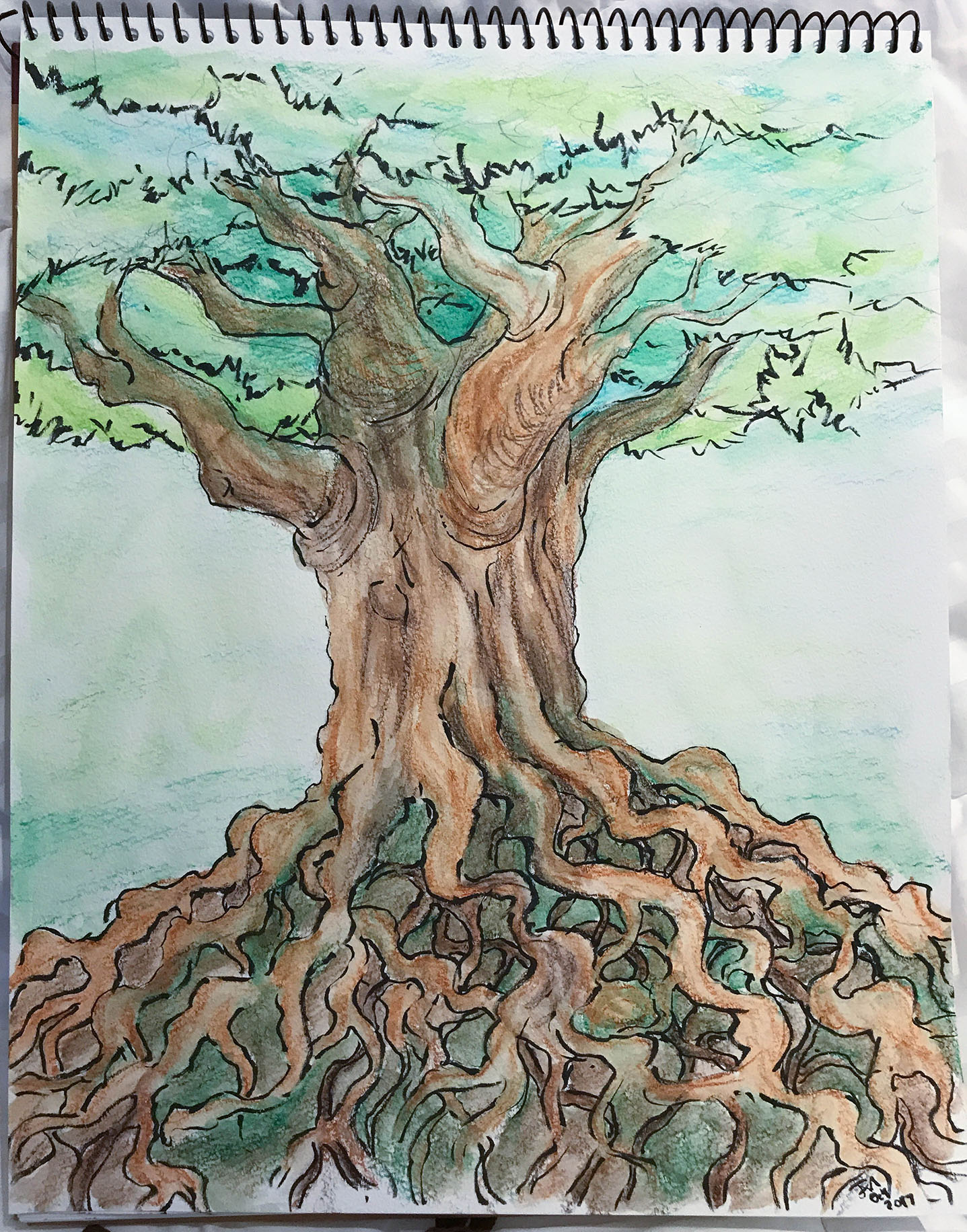 watercolor tree